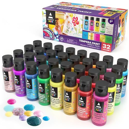 Arteza Washable Tempera Paint Set