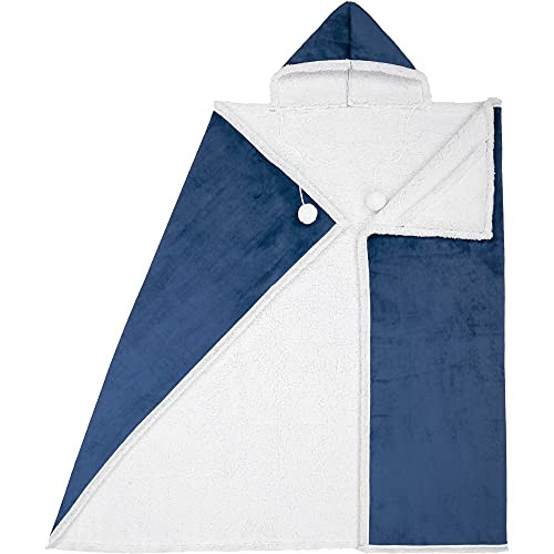 Safdie Premium Wearable Hooded Microplush Throw Blanket