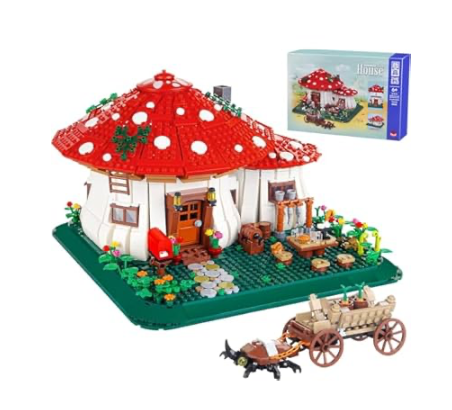 Mini Mushroom House Building Blocks Kit