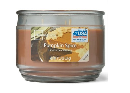Mainstays Pumpkin Spice Scented 3-Wick 11.5 oz. Glass Jar Candle