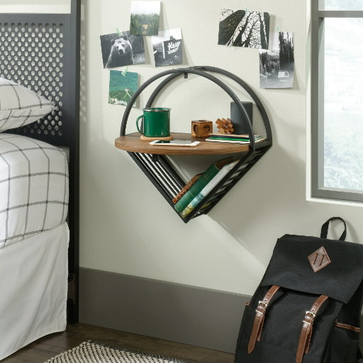 Sauder Boulevard Cafe Wall Mounted Metal Nightstand