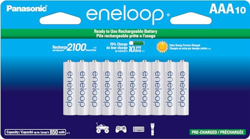 Panasonic Eneloop AAA Rechargeable Batteries 10-Pack
