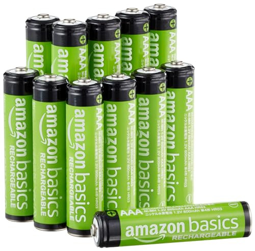 12-Pack Amazon Basics AAA 800mAh NiMH Rechargeable Batteries