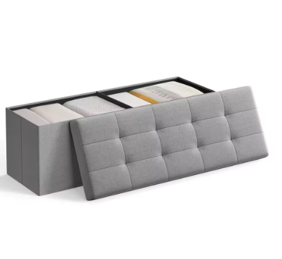 SONGMICS MAZIE Collection Folding Storage Ottoman Bench