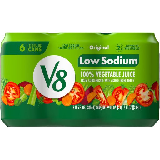 V8 Low Sodium Original 100% Vegetable Juice 6-Pack