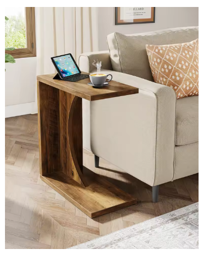 Tribesigns C-Shaped End Table for Sofa