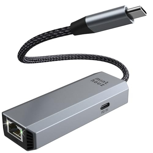 Minthouz 5Gbps USB-C to Ethernet Adapter with 95W PD