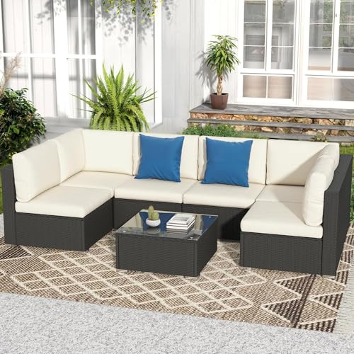 DWVO Wicker Outdoor Sectional Sofa Set