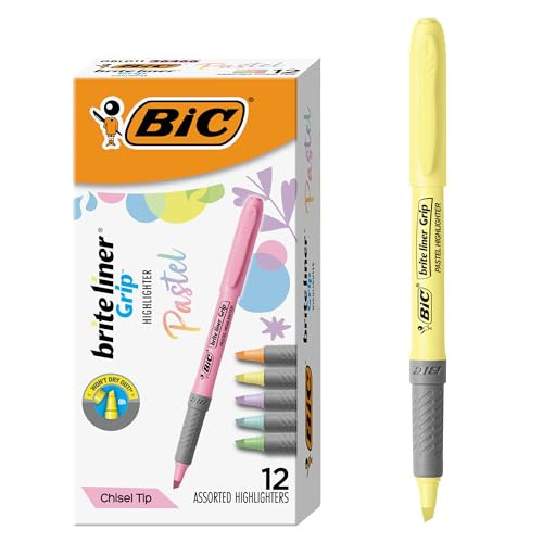 BIC Brite Liner Grip Highlighter Set