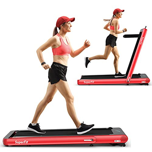 Gymax 2-in-1 Under Desk Treadmill with LED Touch Screen