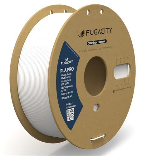 Fugacity White PLA Filament 1KG Rolls
