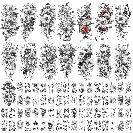 Temporary Tattoo Sheets - 79ct