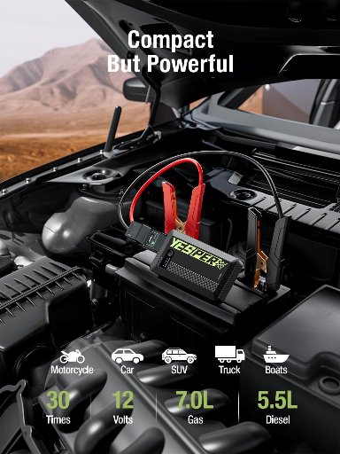 YESPER 1500A Peak Motorcycle Jumper Starter