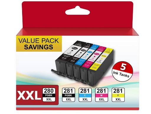USEHOTI 280XXL 281XXL Ink Cartridges Compatible for Canon, 5 Pack