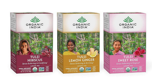 Organic India Tea Sampler Box Variety Pack, 3 Pack, 54 Count