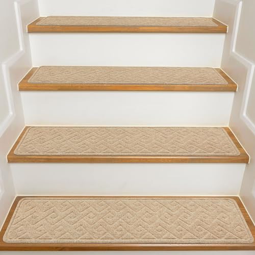 4 Pack of 8" x 30" Reusable Adhesive Stair Treads