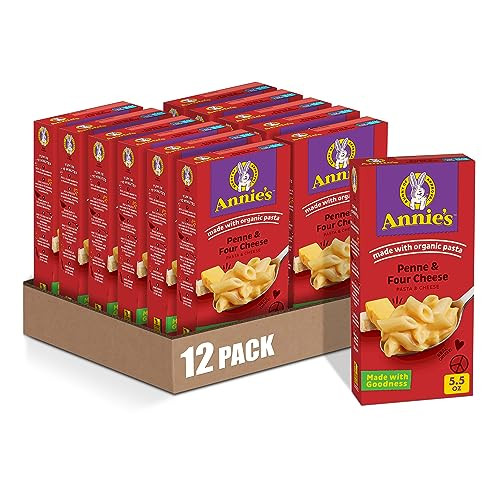 Annie’s Four Cheese Penne Macaroni and Cheese Dinner (Pack of 12)