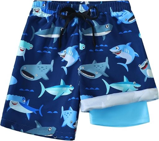Boy's Swim Trunks with Compression Liner