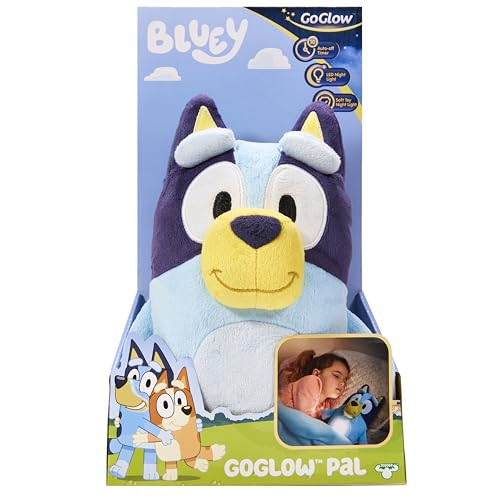 Bluey Goglow Pal 2-in-1 Light Up Interactive Snuggly Toddler Night Light Toy