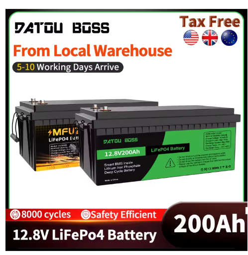 MFUZOP LiFePO4 200Ah 12V Lithium Battery