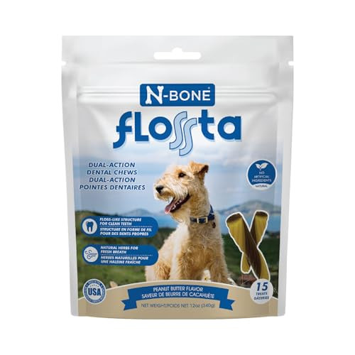 N-Bone Flossta Dual Action Dental Chews for Dogs