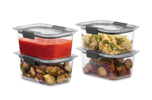 Rubbermaid Brilliance Food Storage Containers, 4.7 Cup, 4 Pack