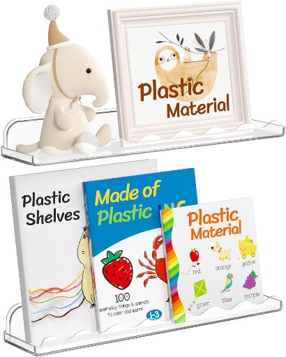 Lifewit Plastic Nursery Floating Book Shelves 2 Pack