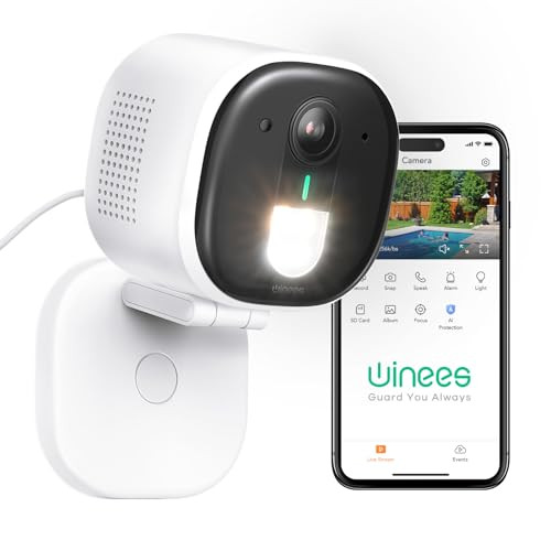 winees Wired 2K Wi-Fi Outdoor Security Camera