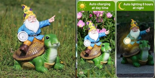 Solar Garden Gnomes Outdoor Garden Decor