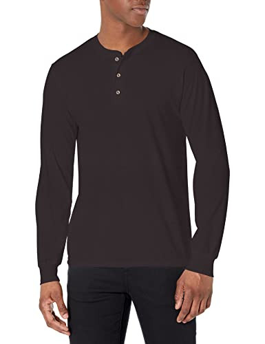 Hanes Men's Tri-Blend Henley Long Sleeve T-Shirt