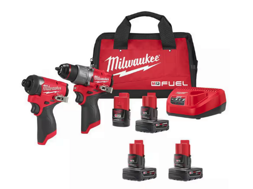 Milwaukee M12 FUEL 12V Lithium-Ion Brushless Cordless Hammer Drill and Impact Driver Combo Kit 
