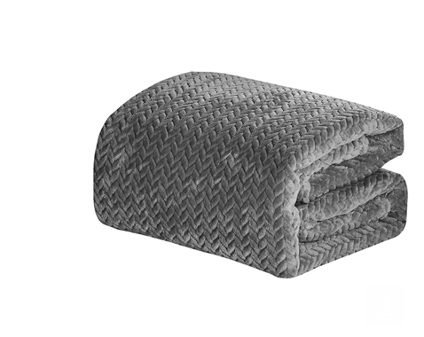 Sheradian Chevron Jacquard Braided Blanket