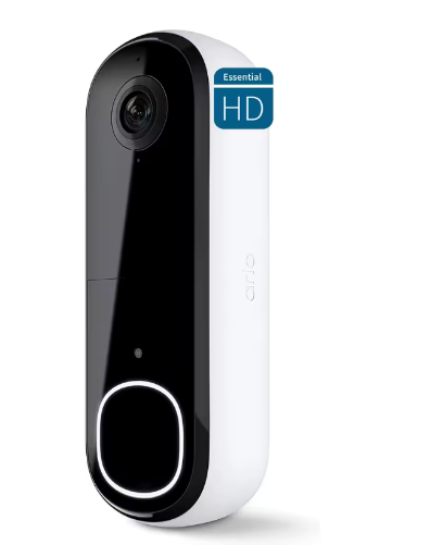 Arlo Video Doorbell HD (2nd Gen) - 1080p Battery/Wired Doorbell & Security Camera, Google Home & Alexa Compatible - White