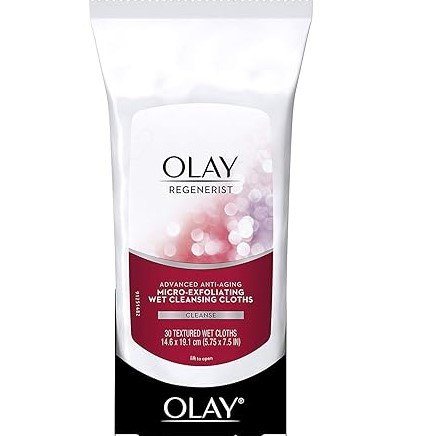 Olay Regenerist Advanced Anti-Aging Wet Cleansing Cloths (Pack of 30)