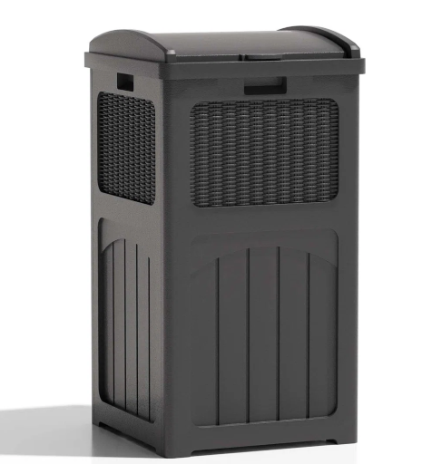 Patiowell 35 Gallon Outdoor Manual Lift Trash Hideaway Container