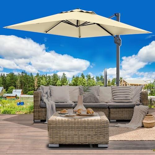 GarveeLife Large Cantilever Patio Umbrella