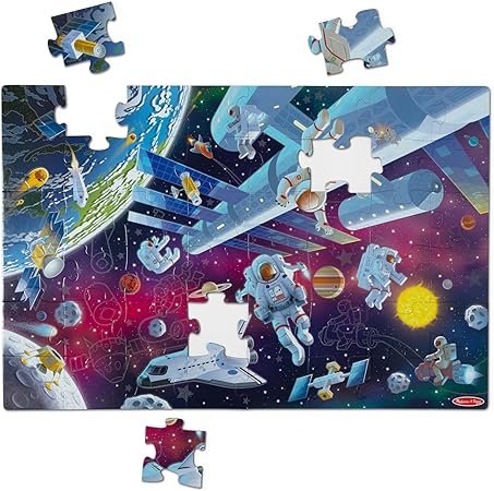 Melissa & Doug Outer Space Glow-in-the-Dark Floor Jigsaw Puzzle