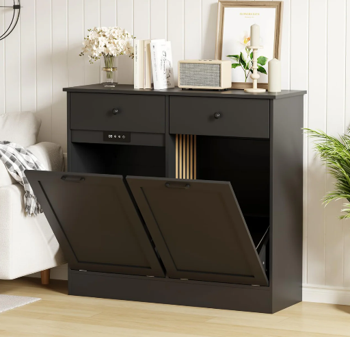 Garvee Double Tilt Out Trash Cabinet