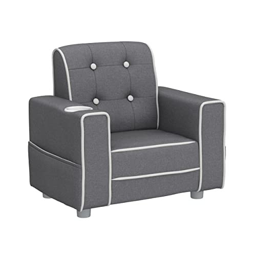 Delta Children Chelsea Kids Upholstered Chair with Cup Holder
