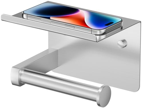 FORIOUS Toilet Paper Holder with Shelf