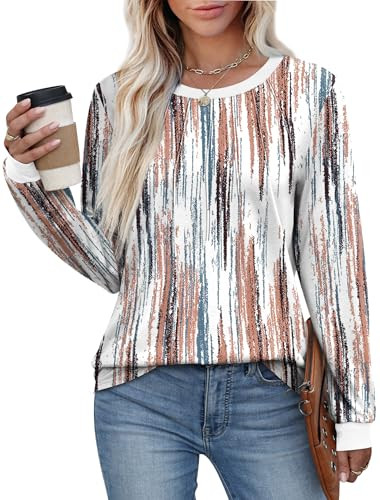  Long Sleeve Color Block Tunic Tops