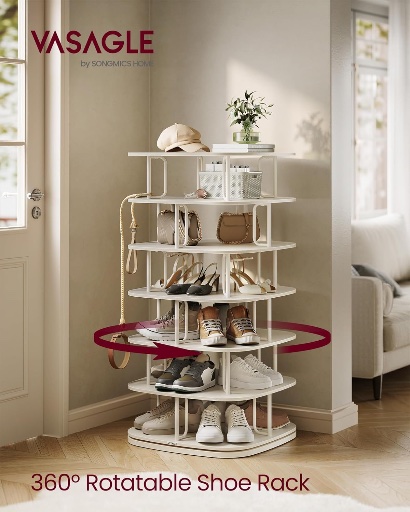 VASAGLE Rotating Shoe Rack Tower