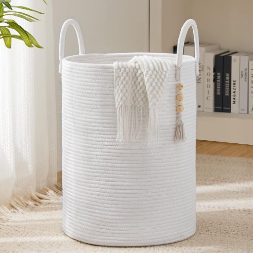 Cotton Rope Laundry Hamper Basket