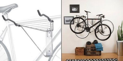 Delta Cycle Foldable 2-Bike Wall Mount Rack with Storage Shelf