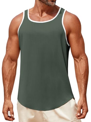 Runcati Sleeveless Workout Athletic Bodybuilding Tank Top