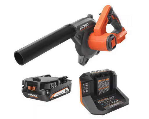 RIDGID 18V Cordless Compact Jobsite Blower Kit