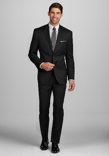 Jos A Bank Tailored Fit Solid Suit