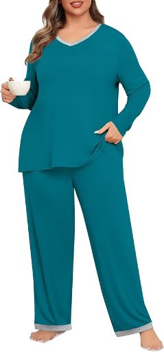 POSESHE Women’s Plus Size Pajama Sets