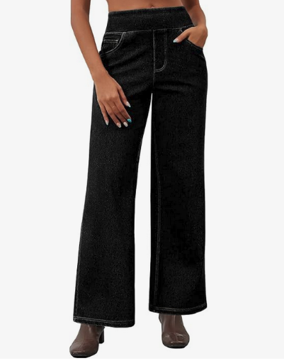 AVAMO Stretchy Wide Leg Jeans