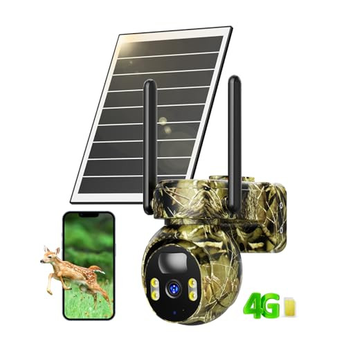 LIWAN 4G LTE Cellular Trail Camera with Solar Panel